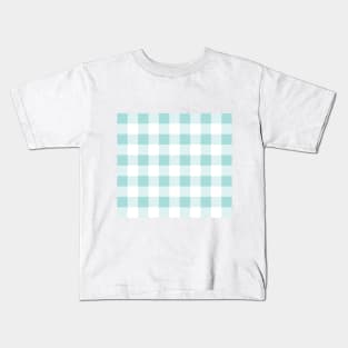 Northeastern farmer pattern ligh blue Kids T-Shirt